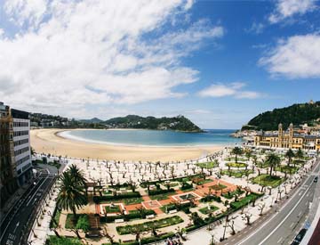 Hoteles en San Sebastián Donostia cerca del centro de la ciudad. Hotel barato con parking gratuito, wifi en todo el hotel y desayuno buffetcerca de la Bahía de la Concha. Hotel Monte Ulia